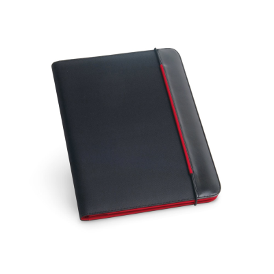 Picture of FITZGERALD A4 FOLDER in PU & 800D with Lined Pages in Red