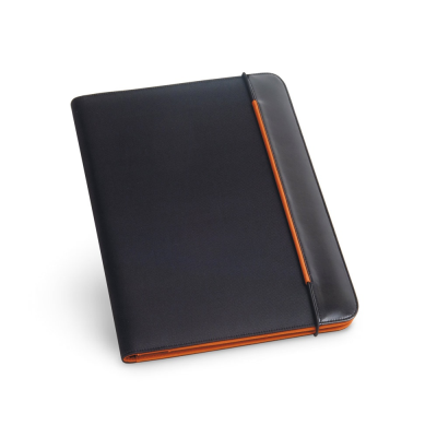 Picture of FITZGERALD A4 FOLDER in PU & 800D with Lined Pages in Orange
