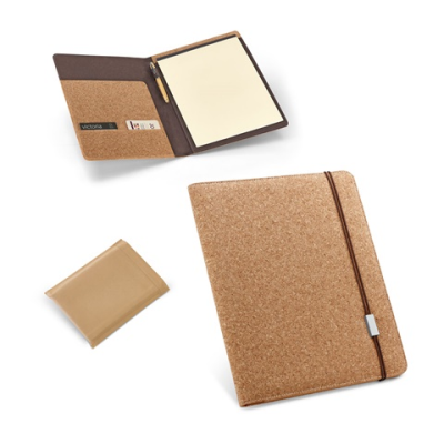 Picture of SERPA A4 CORK FOLDER with a Cube Block of Plain x Sheet.