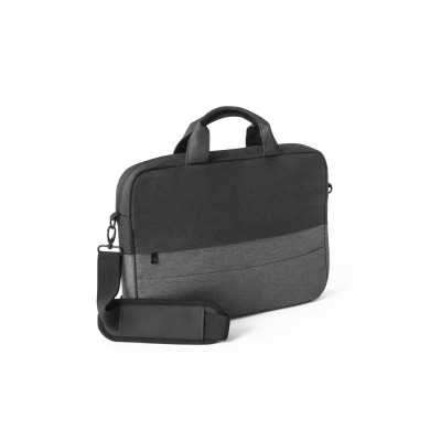GENOA PADDED LAPTOP BAG in 600D High-Density Recycled Polyester 15 Inch in Grey