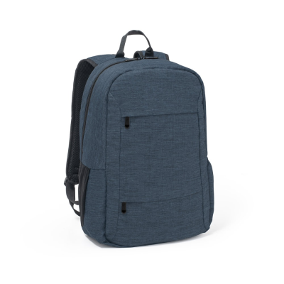 Picture of BUSINESS 300D 100% RPET LAPTOP BACKPACK RUCKSACK in Blue