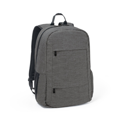 Picture of BUSINESS 300D 100% RPET LAPTOP BACKPACK RUCKSACK in Dark Grey