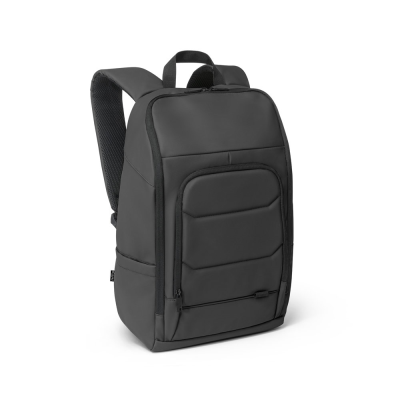 TOULON 600D RECYCLED POLYESTER NOTE BOOK BACKPACK RUCKSACK 16 INCH in Black