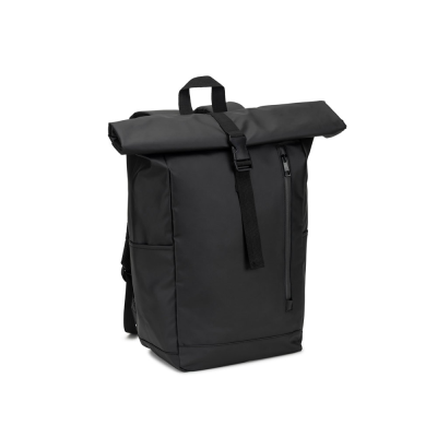 Picture of OSASCO BPACK ROLL TOP BACKPACK RUCKSACK 600D Recycled Polyester in Black