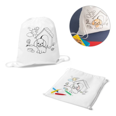 Picture of DRAWS CHILDRENS DRAWSTRING BAG FOR COLOURING