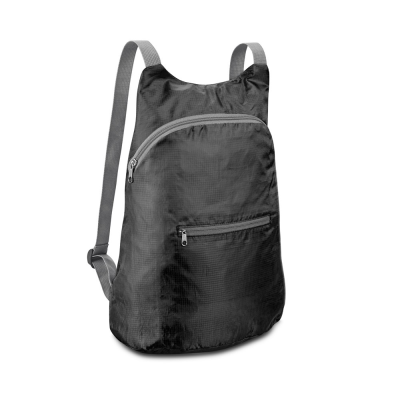 Picture of BARCELONA 210D RIPSTOP FOLDING BACKPACK RUCKSACK in Black