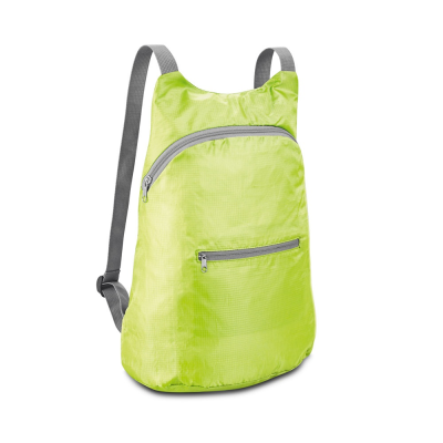Picture of BARCELONA 210D RIPSTOP FOLDING BACKPACK RUCKSACK in Pale Green