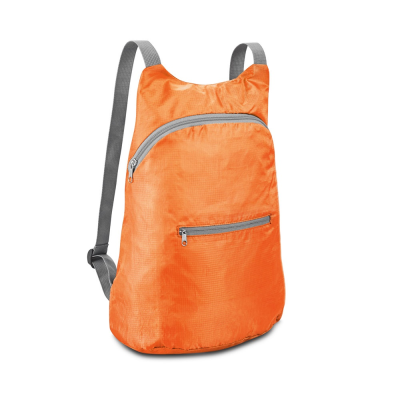 Picture of BARCELONA 210D RIPSTOP FOLDING BACKPACK RUCKSACK in Orange