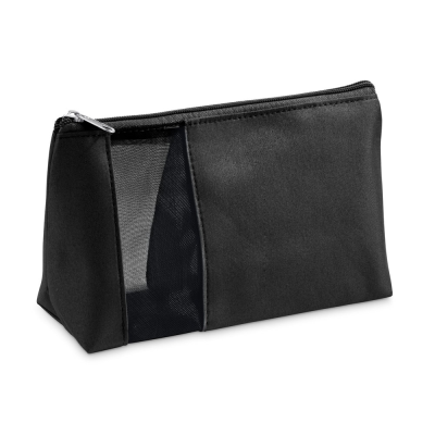 Picture of ANNIE MICROFIBRE AND MESH COSMETICS BAG in Black