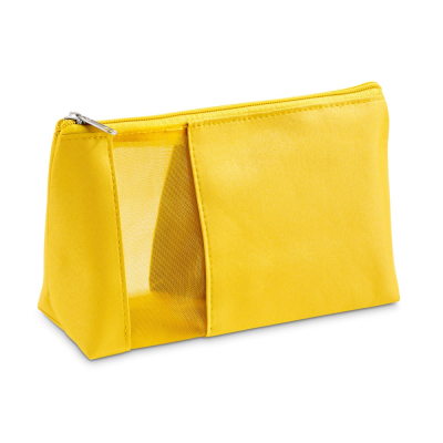 Picture of ANNIE MICROFIBRE AND MESH COSMETICS BAG in Yellow