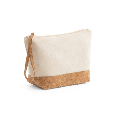 Picture of BLANCHETT 100% COTTON AND CORK TOILETRY BAG in Light Natural