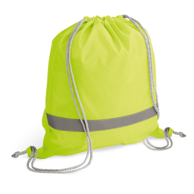Picture of RULES DRAWSTRING BAG in 210D in Yellow