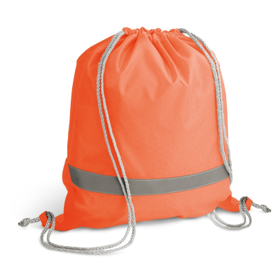 Picture of RULES DRAWSTRING BAG in 210D in Orange