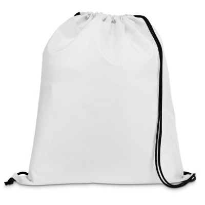 Picture of CARNABY 210D DRAWSTRING BACKPACK RUCKSACK in White