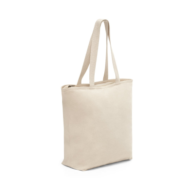 Picture of HACKNEY 100% COTTON BAG with Zipper in Light Natural