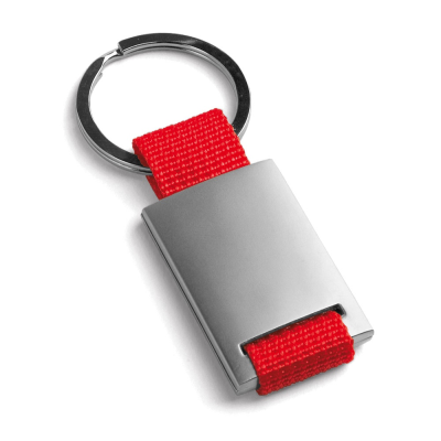 Picture of GRIPITCH METAL AND WEBBING KEYRING in Red