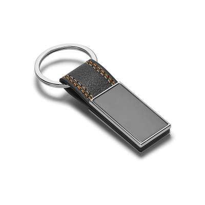 Picture of BALE METAL AND PU KEYRING in Orange