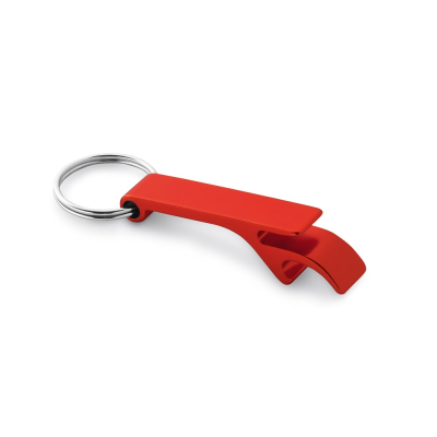 Picture of BAITT ALUMINIUM METAL KEYRING with Bottle Opener in Red