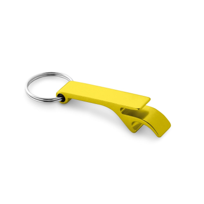 Picture of BAITT ALUMINIUM METAL KEYRING with Bottle Opener in Yellow