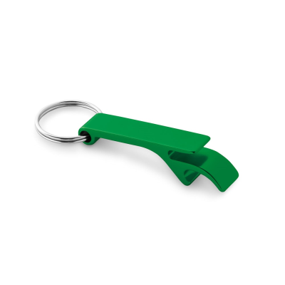 Picture of BAITT ALUMINIUM METAL KEYRING with Bottle Opener in Green