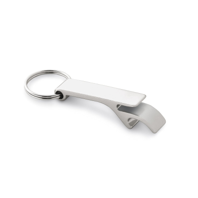 Picture of BAITT ALUMINIUM METAL KEYRING with Bottle Opener in Satin Silver