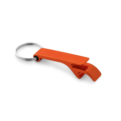 Picture of BAITT ALUMINIUM METAL KEYRING with Bottle Opener in Orange