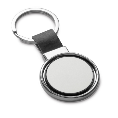 Picture of ALBRIGHT METAL AND PU KEYRING in Black