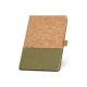 KLEE A5 NOTE BOOK in Cork & Linen with Lined x Sheet in Dark Green image 2