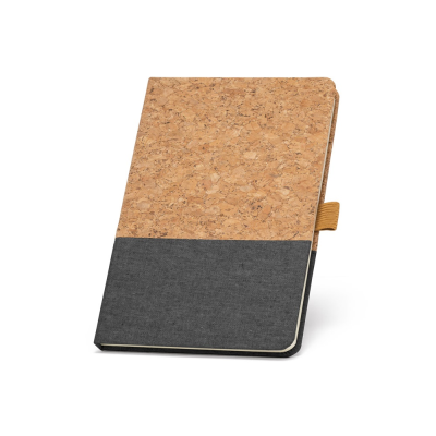 Picture of KLEE A5 NOTE BOOK in Cork & Linen with Lined x Sheet in Dark Grey