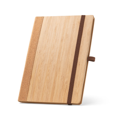 Picture of ORWELL A5 NOTE BOOK in Bamboo & Cork x Sheet with Lined x Sheet in Natural