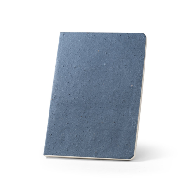 Picture of COFFEEPAD SEMI-RIGID A5 NOTE PAD with Semi-Rigid Cover Made From Coffee Husk Waste in Blue