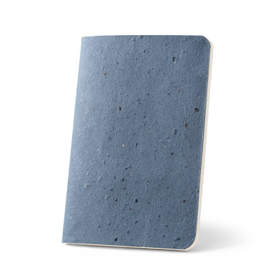 Picture of COFFEEPAD SOFT A6 NOTE PAD with Flexible Cover Made From Coffee Husk Waste in Blue