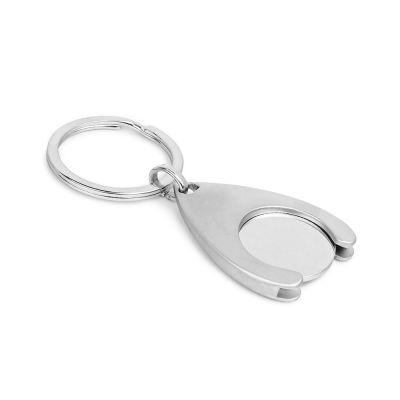 Picture of PORTHOS METAL KEYRING in Satin Silver