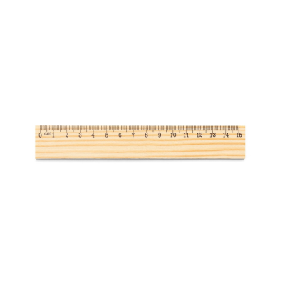 WESLEY 15 PINE WOOD RULER with 15 Cm Scale in Light Natural