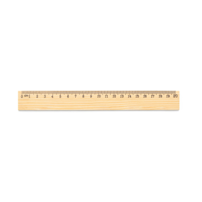 WESLEY 20 PINE WOOD RULER with 20 Cm Scale in Light Natural