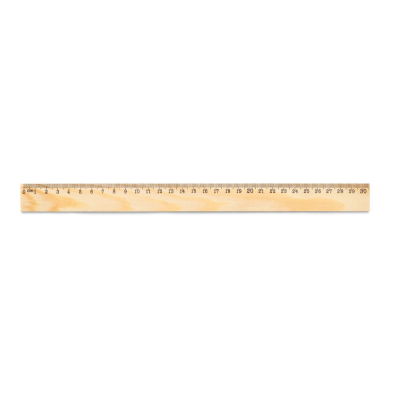 WESLEY 30 PINE WOOD RULER with 30 Cm Scale in Light Natural