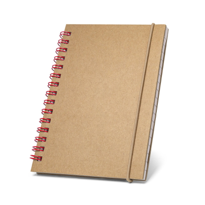 Picture of MARLOWE SPIRAL POCKET SIZED NOTE PAD with Lined Pages in Red