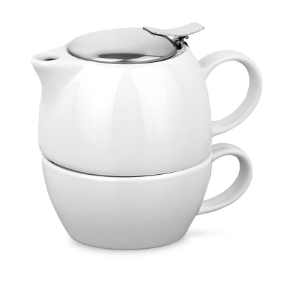Picture of COLE PORCELAIN TEA SET 2 in 1 in White