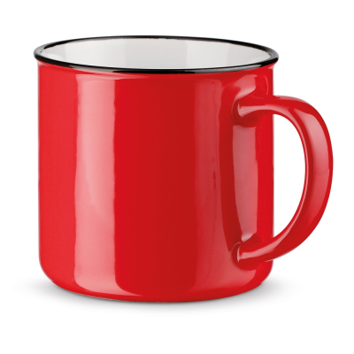 Picture of VERNON CERAMIC POTTERY MUG 340 ML in Red