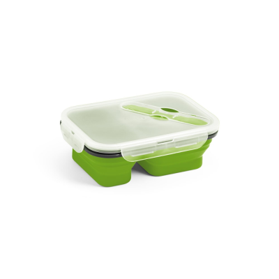 Picture of DILL LUNCH BOX RETRACTABLE HERMETIC BOX in Silicon & PP in Pale Green