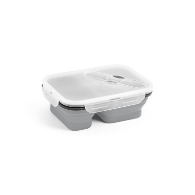Picture of DILL LUNCH BOX RETRACTABLE HERMETIC BOX in Silicon & PP in Pale Grey
