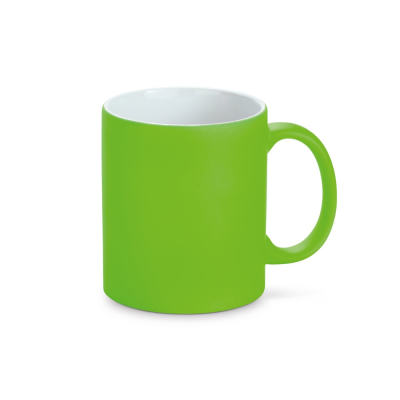 Picture of LYNCH 350 ML NEON FLUORESCENT FINISH CERAMIC POTTERY MUG in Pale Green