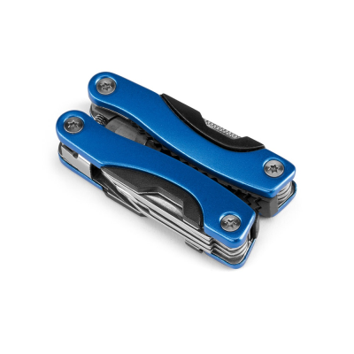 Picture of DUNITO FOLDING MINI MULTI-FUNCTION PLIERS MADE OF STAINLESS STEEL METAL AND ALUMINUM in Royal Blue