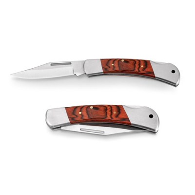 Picture of FALCON II POCKET KNIFE in Stainless Steel Metal & Wood.