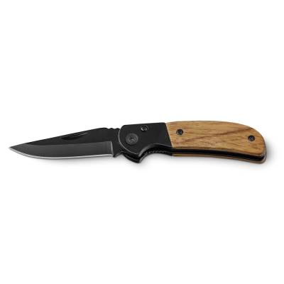 Picture of SPLIT POCKET KNIFE in Stainless Steel Metal & Wood in Natural