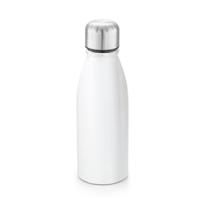 Picture of BEANE 500ML ALUMINIUM METAL SPORTS BOTTLE in White