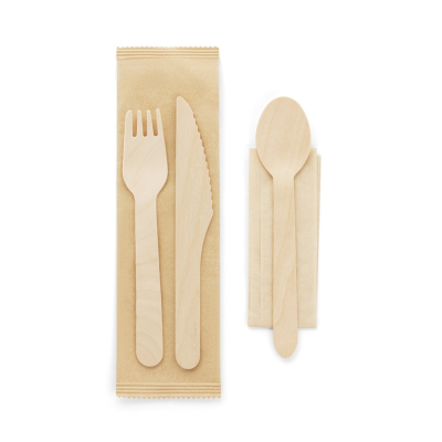 Picture of SUYA WOOD CUTLERY SET in Natural