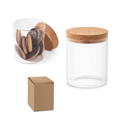 Picture of SPICE 700 BOROSILICATE GLASS CANISTER with Bamboo Lid 700 Ml
