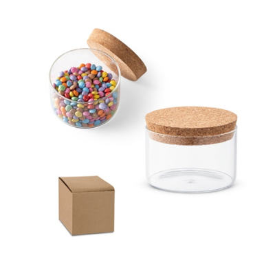 Picture of SPICE 380 BOROSILICATE GLASS CANISTER with Bamboo Lid 380 Ml