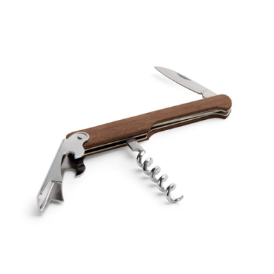 Picture of CARIN WOOD CORKSCREW BOTTLE OPENER